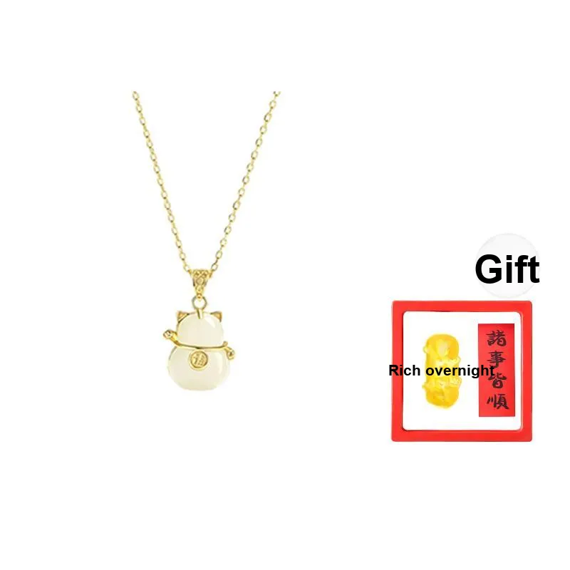 Chongqing Gold Store Chalcedony Jade Necklaces Women's