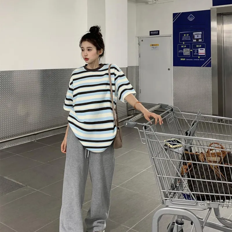 Ning Cai Yuer T Shirts Women's Stripes-5