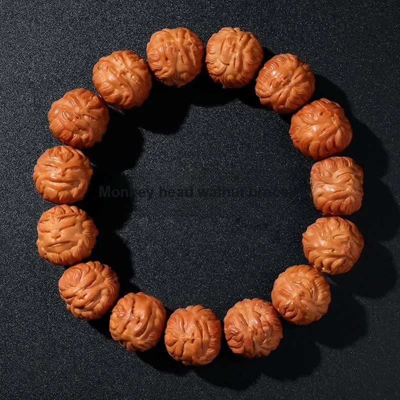 MUSHENGYUAN Monkey Head Walnut Bracelets Unisex-1