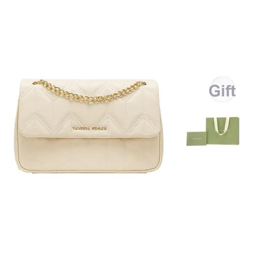 VANESSA HOGAN Сумка из коровьей кожи с цепочкой MIAOKE Сумка с узором "ромб" Сумка через плечо Женская Экрю