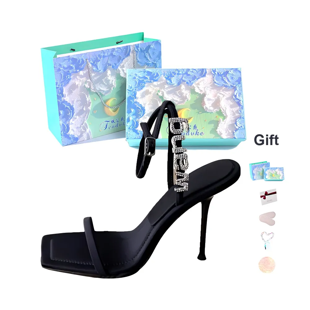 Feo Dvke One Ремешок Сандалии Женские Черная Коробка