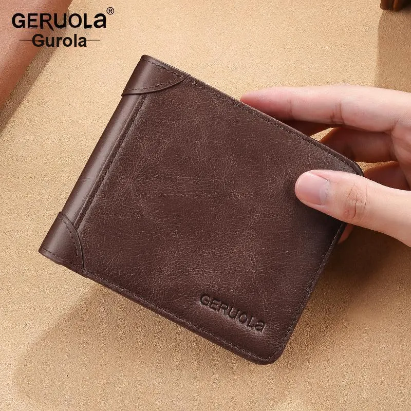 Gorora Top Grain Cow Leather Wallet Men's Multicolor-1