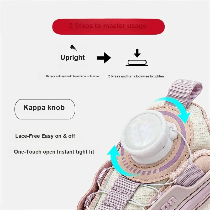 KAPPA KIDS Anti Slip Wear Resistant Low Top Kids Lifestyle Shoes Pink Kids'-3