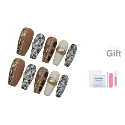 Fanze Модный Осветляющий False Nail Миндаль Стиль Майярд Jump Цвет Кошачий глаз 20 мм