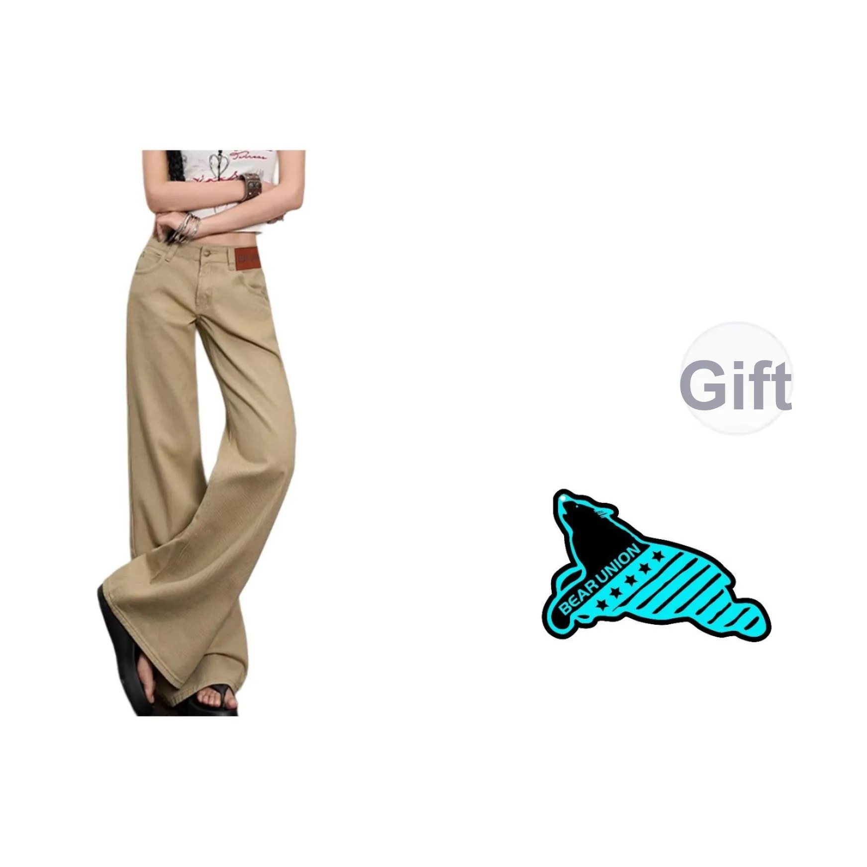 BEAR UNION Хаки Женские Джинсы