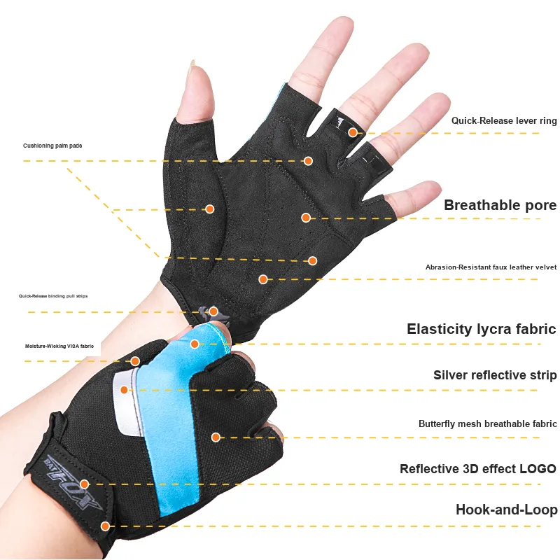BATFOX Polyester Sports Gloves Unisex-7