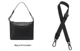 Black Hobo Crossbody Bag with Adjustable Shoulder Strap 78-108cm