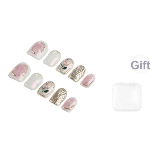 SHANGSHIQIN Мягкий Тюльпан Осветляющий 3D Эффект Ручная Работа Короткий Ногтей 15 мм Короткий ЛАДЬЕР Розовый Jump Цвет