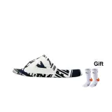 Black/All White+Orange Gray Basketball Socks