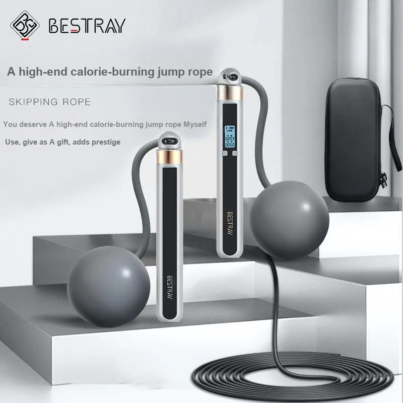 BESTRAY Fitness Training Smart Counting Jump Ropes Fitness Crowd Steel Wire Rope ABS Acrylic Metal Controller 3m-13