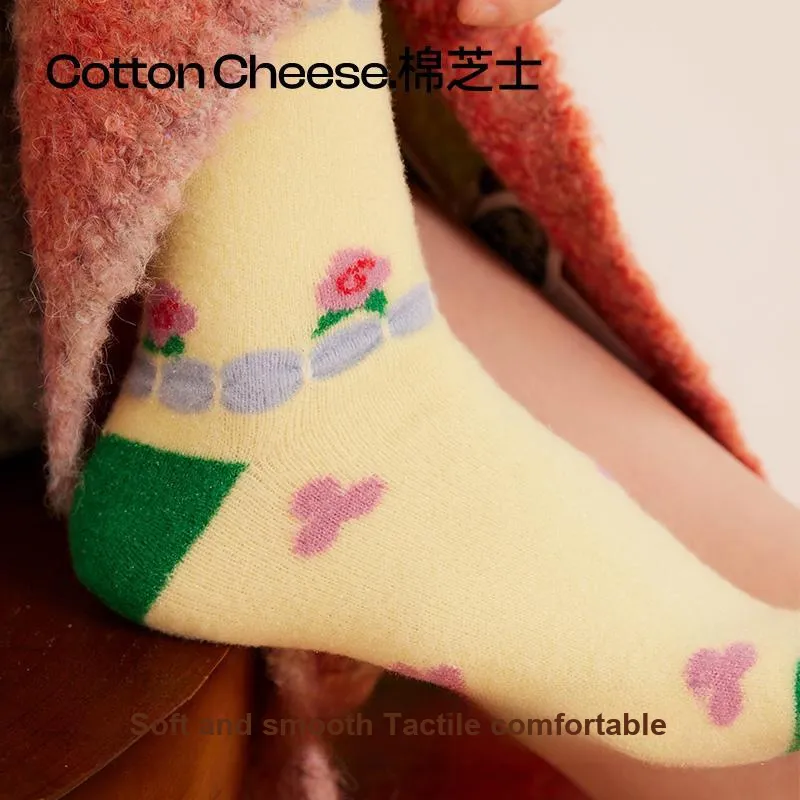 COTTON CHEESE Mid Calf Socks Women's 3 Pack-7
