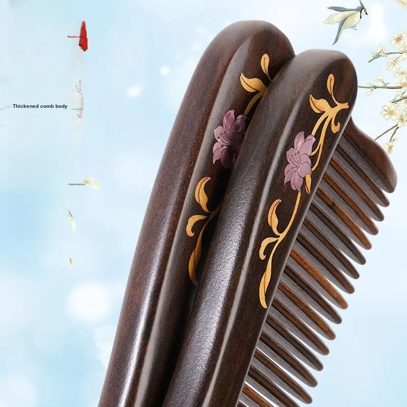 XIBI Ebony Wood Comb Straight Hair-6