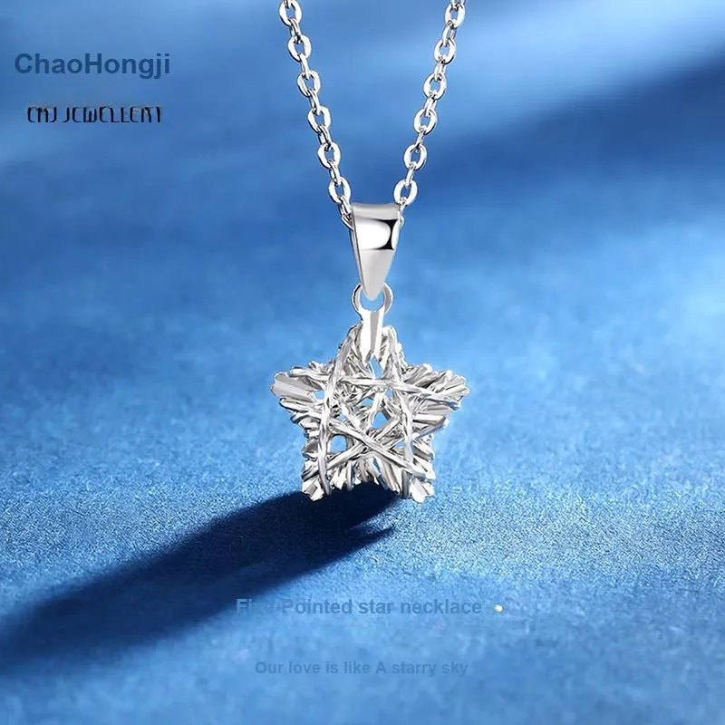 CHAOHONGJI 925 Sterling Silver Necklaces Women's-4