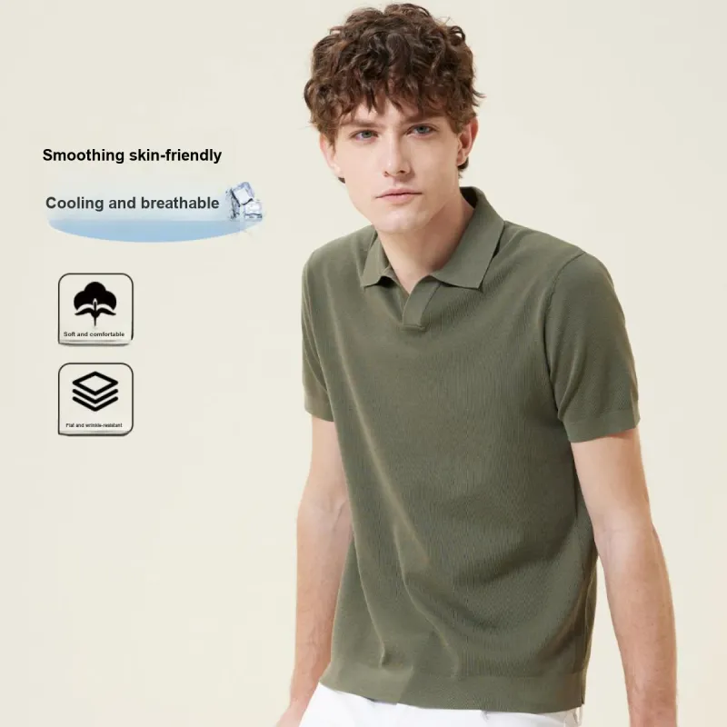 Red bean Polo Shirts Men-3