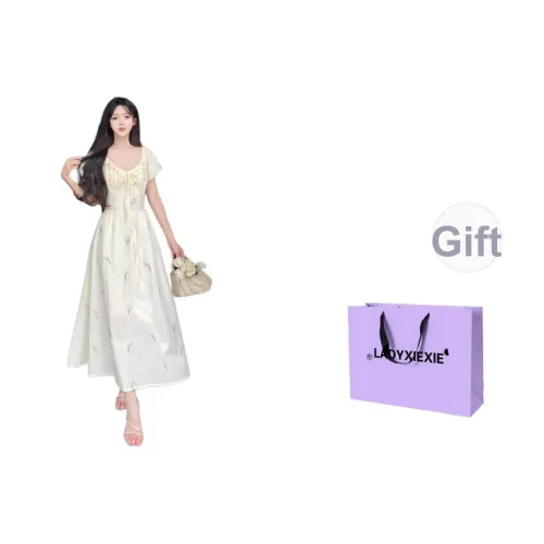 LADYXIEXIE Изображение Цвет Женские Короткие Платья с Короткими Рукавами