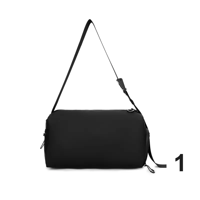 SWISS MILITARY PU Water-Resistant Fabric Short Trip Travel Bag Unisex Black-1