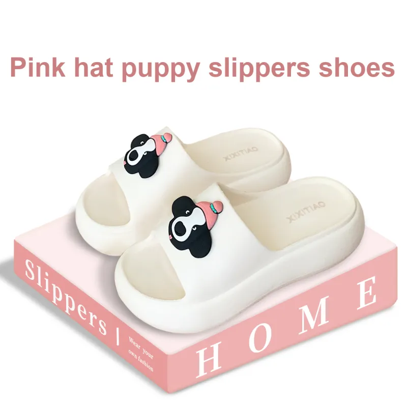 Thin Strips Slippers Women's, White-6