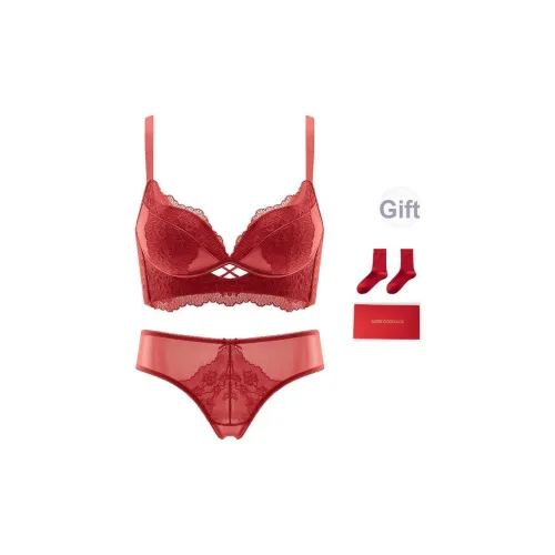 FENGEMEI Бургунди Наборы одежды Женское нижнее белье