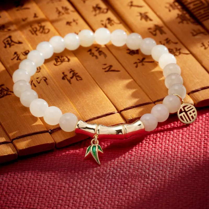 Andaozi Hetian Jade Bracelets White Jade Unisex-4