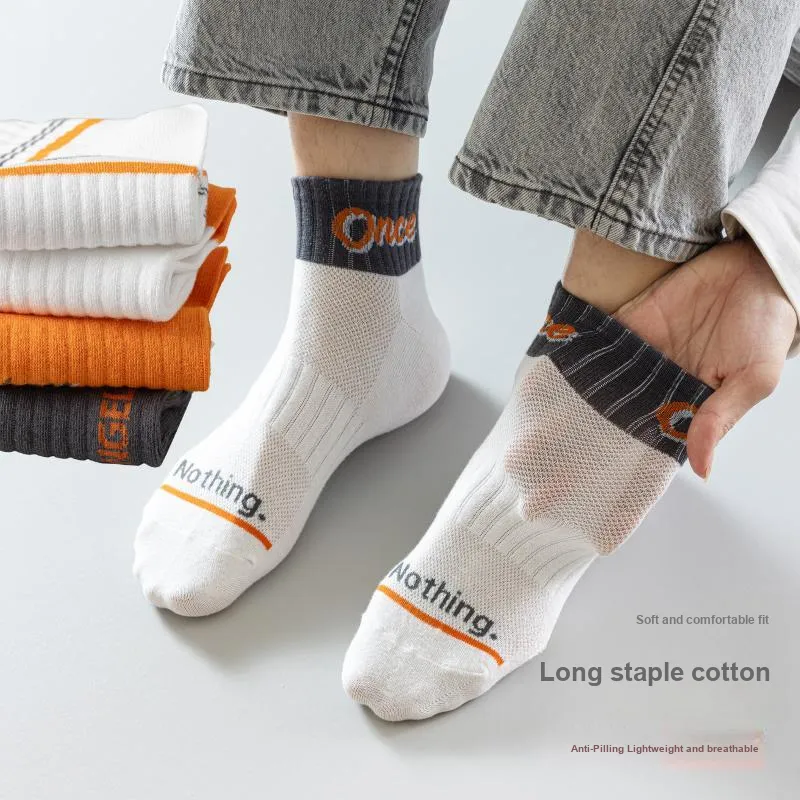 FAIRWHALE Mid Calf Socks Unisex 5 Pack-6