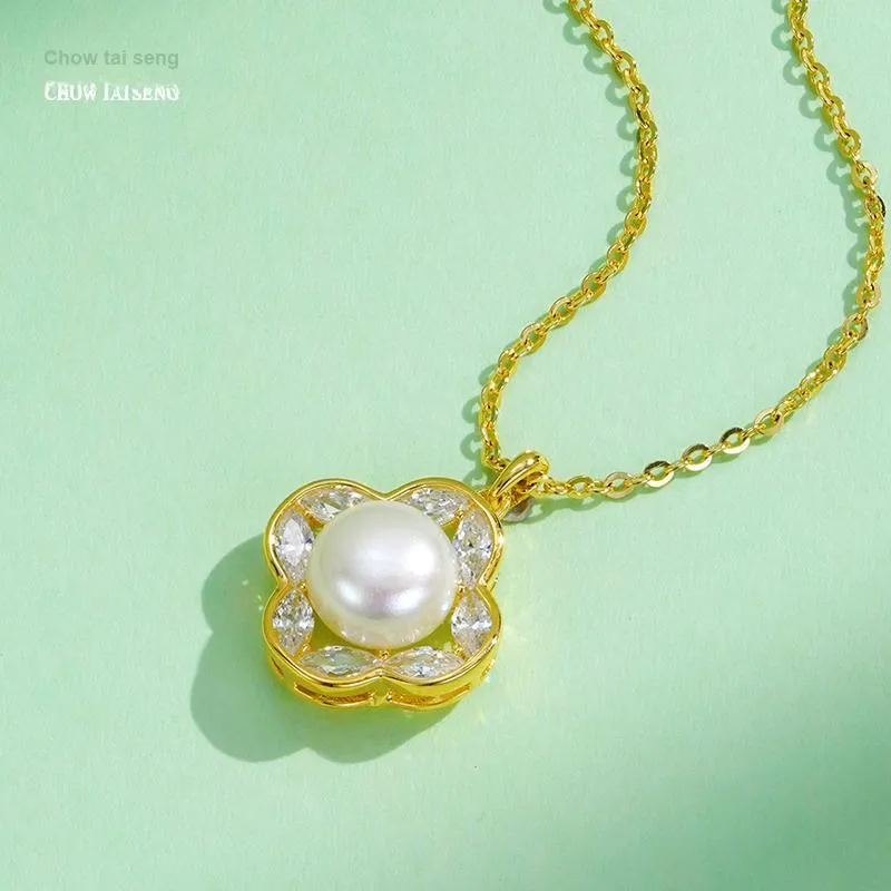 CHOW TAI SENG Pearl Necklace Set Box Women's-7