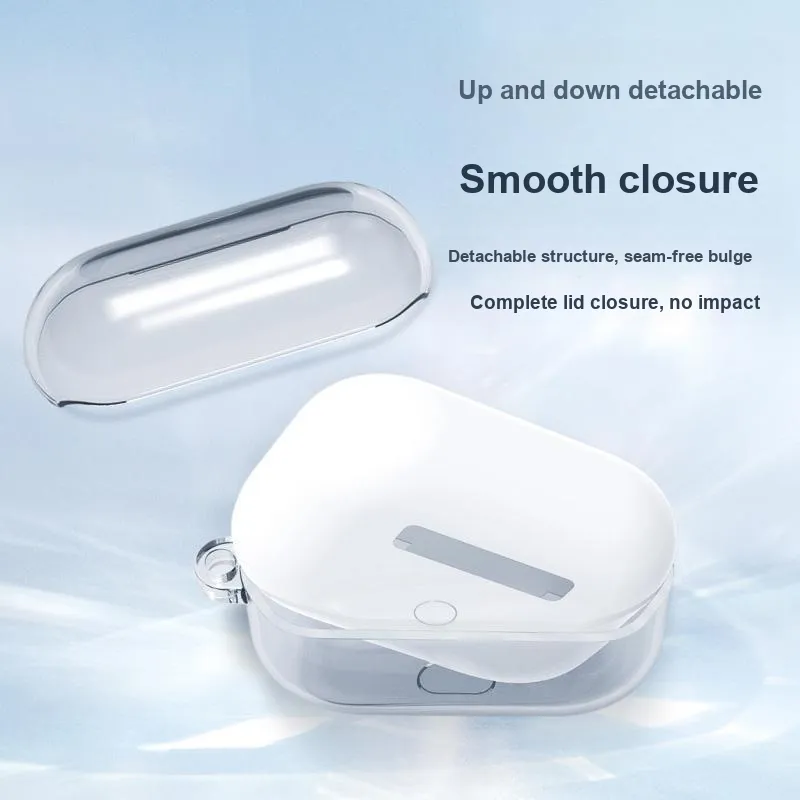 PERFECTSIGHT For AirPods 1/2/Pro PC Impact Resistant Scratch Resistant Stain Resistant Transparent Headphone Cases-3