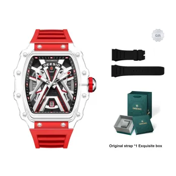 DEESIO Guardians Of The Galaxy Collection Automatic Mechanical Movement Rubber Strap Watch Men's Watches Black Dial