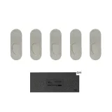 5-Pack No-Show Socks for Women (Light Gray)