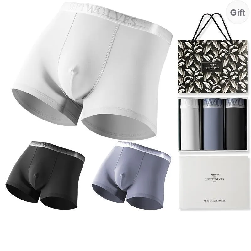 SEPTWOLVES Underpants Men's 3 Pack Gift Box Set+Shopping Bag-10
