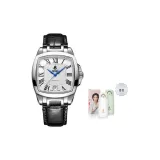 White Dial Natural Black Belt