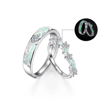KINGFOCUS Sterling Silver Ring Love Anniversary Practical Gift Unisex
