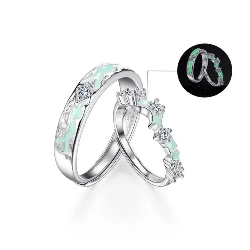 KINGFOCUS Sterling Silver Ring Love Anniversary Practical Gift Unisex