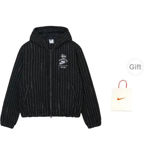 Stussy X Nike Jackets Unisex Black Gift Bag