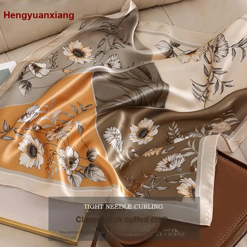 H YXIANG Silk Scarves Women's-14