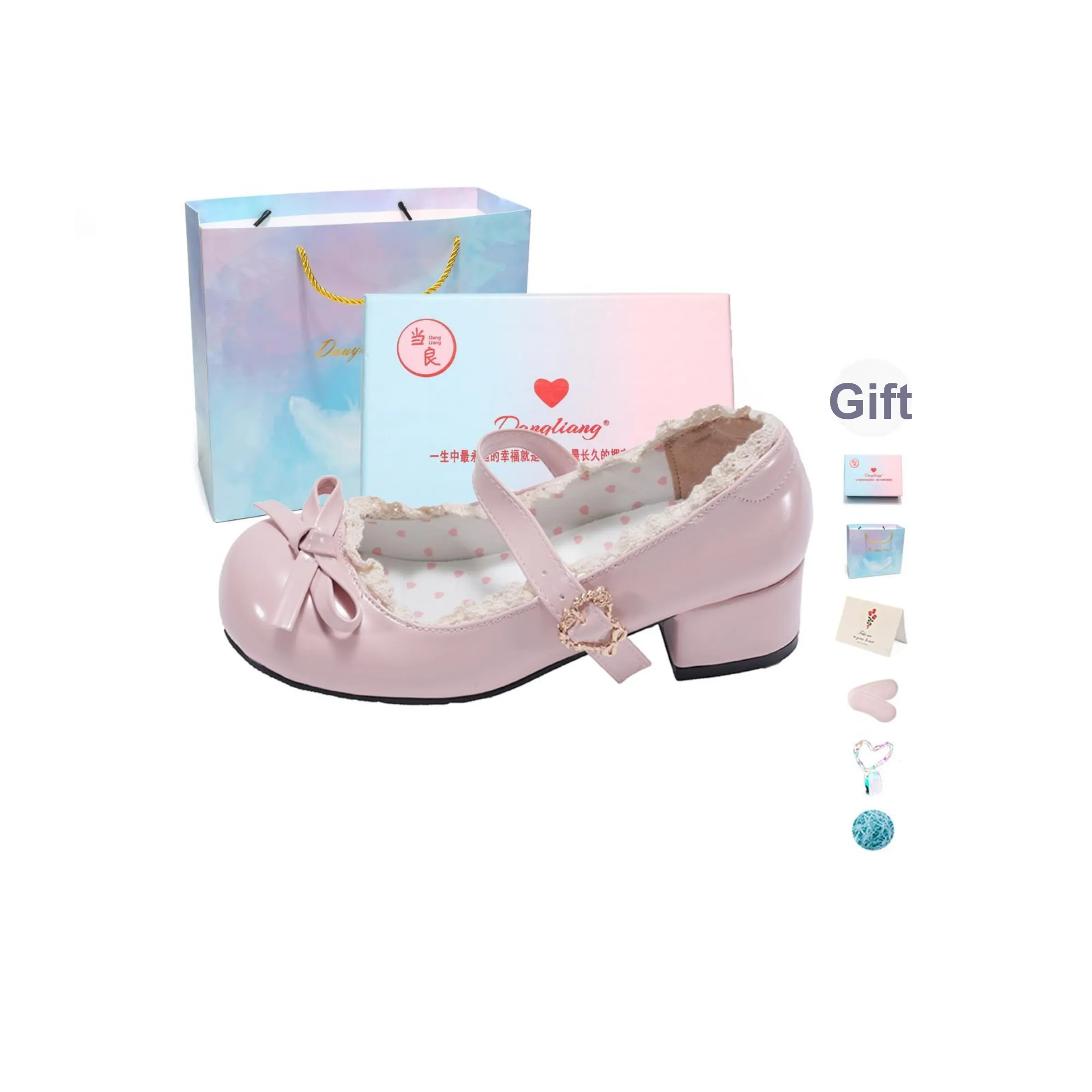 Be Good Грубый каблук Туфли Мэри Джейн Женские Набор в подарочной коробке