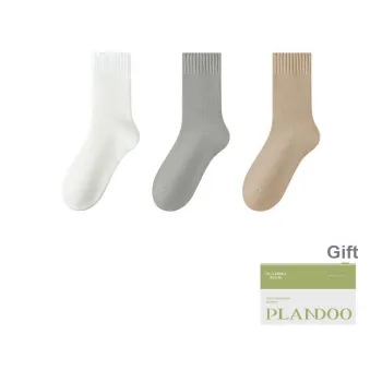 PLANDOO Mid Calf Socks Unisex Box Of 3 Pairs