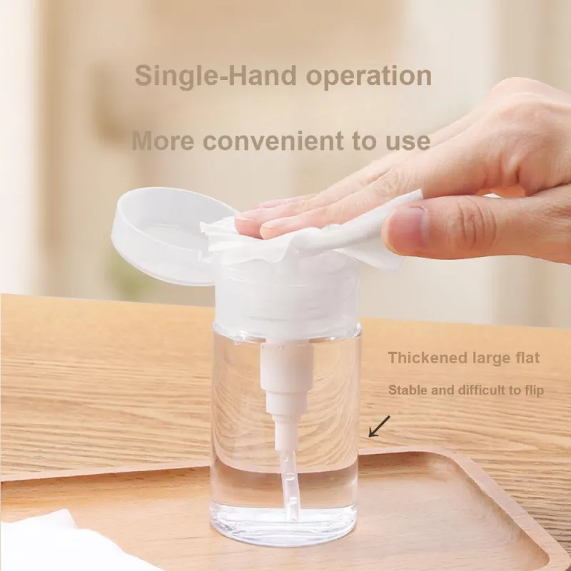 YUELEJI Push Button Travel Portable Cleansing Oil Toner Cosmetics Empty Bottle With Large Capacity-4