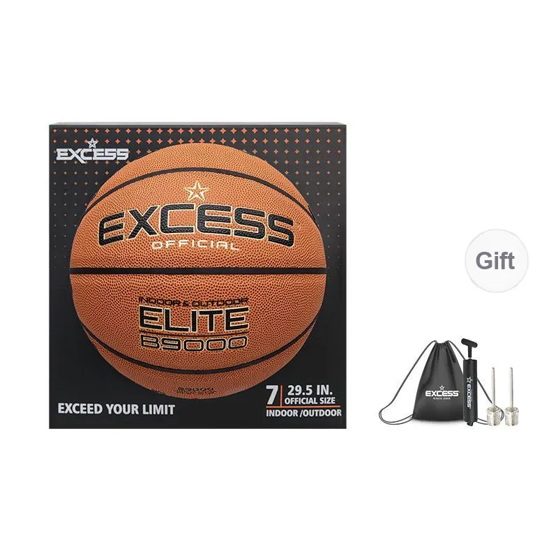 EXCESS Microfiber Leather Basketball Red Black Size 7 Ball Training Competition Unisex-5