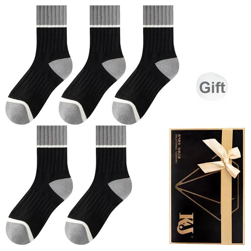KJ Mid Calf Socks Men's Gift Box Combination Mixed Color-33