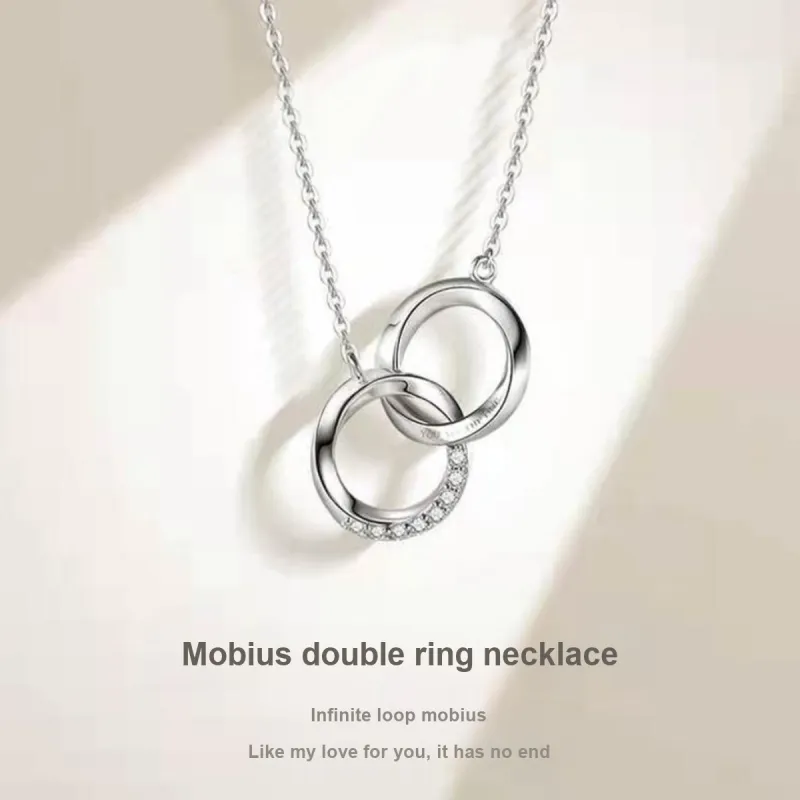 MGS S925 Minimalist Style Design Niche Design New Chinese Style Light Luxury Best Friend Mother Collarbone Chain Unisex-1