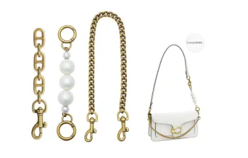 Lan Bao Fan Metal, Pearl Chain Extender Chain Accessories Women's Antique Gold