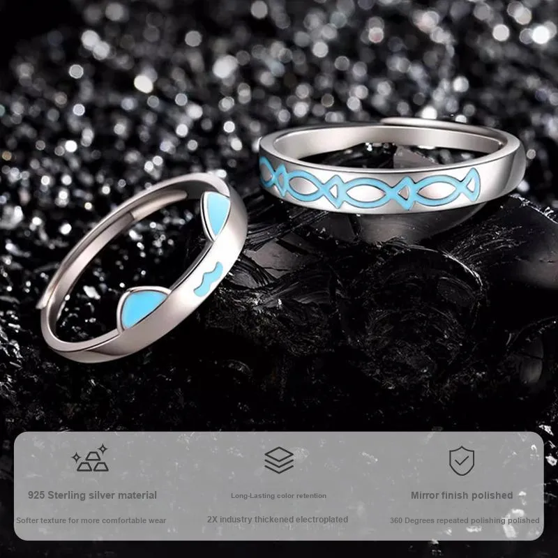 CHOW TAI KING S925 Silver Rings Unisex-2