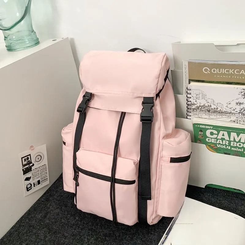Wenpercy Nylon Backpack Regular Unisex Multicolor-16