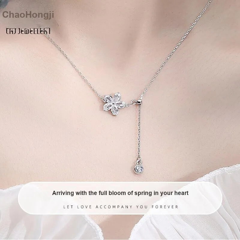 CHAOHONGJI 925 Sterling Silver Necklaces Women's-3