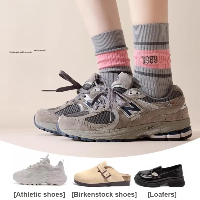 JIAZINI Mid Calf Socks Women's Combo Set-22