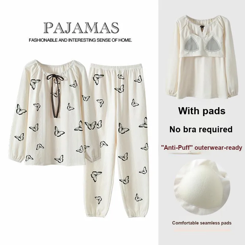 The Story Of The Flower Season Pajama Set Women's Ivory-1