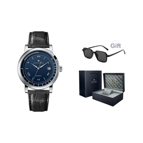 PONIGER Roman Scale High END Часы Мужские Классические Бизнес Автоматический Механический Механизм