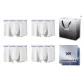 Box+Shopping Bag 4 Pack (White+White+White+White)