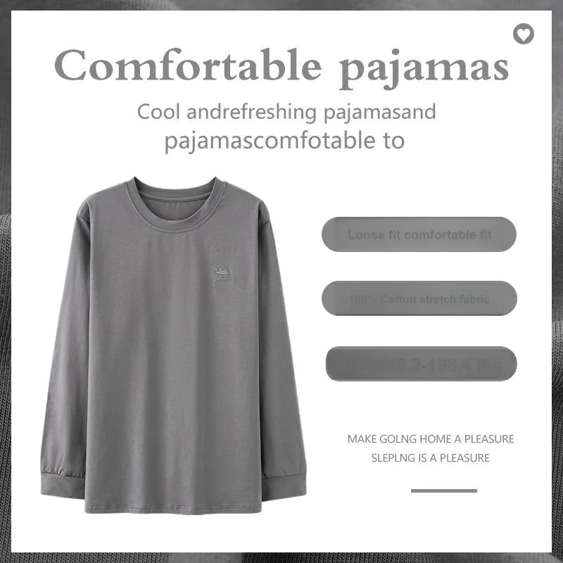 GOSO Pajama Tops Men's Cool Smoke Gray-1