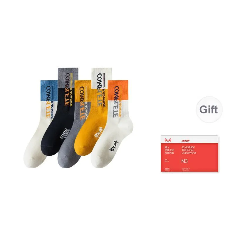 MIIOW Trend Party Series Mid Calf Socks Men's Shopping Bag Combo Set-9